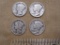 Four US Silver Dimes, 1917, three 1942, 9.6g