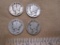 Four Mercury Dimes US Silver Coins: 1917, 1920?, 1935, and 1942, 9.3 g