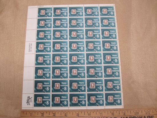 Stamp Collecting 1972 8-cent US Stamps, #1474 intact sheet of 40