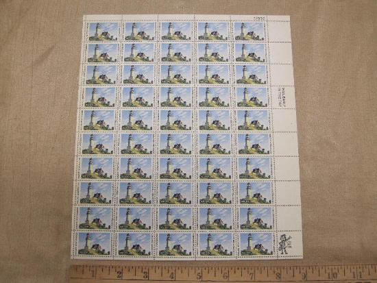 Maine Statehood 6-cent US Stamps, #1391 intact sheet of 50