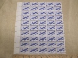 US 1941 10-cent Air Mail stamps, intact sheet of 50