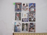 9 Premium/Serial Numbered Baseball Cards with Game-Worn Uniforms/Bats including Brian Roberts, Chris