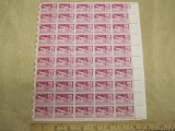 Wright Brothers 1949 6-cent US Airmail Stamps, #C45 intact sheet of 50