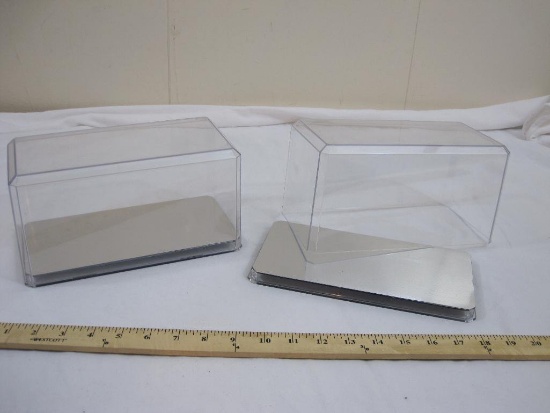 2 Plastic Display Cases for Model Cars, 4.5" x 9" x 5", 1 lb 9 oz