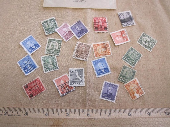 Lot of Misc. canceled Canadian Postage Stamps, pre-1969