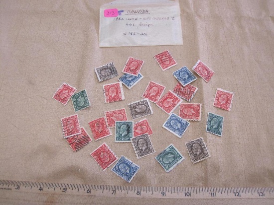 Lot of canceled/Used Canadian 1932 Issue King George V A69 Design Postage Stamps