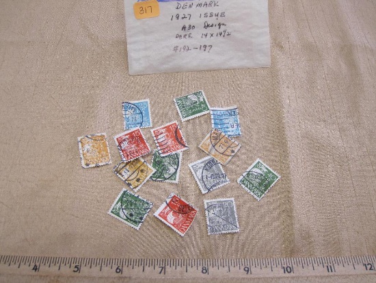 Denmark 1927 Issue canceled Postage Stamps