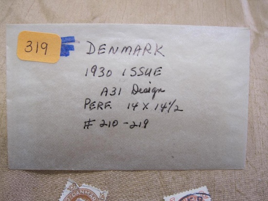 Denmark 1930 Issue canceled Postage Stamps