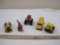 Lot of Toy Vehicles including school bus from Toyotoys, Tonka Dump Truck, and Marvel Wolverine Truck