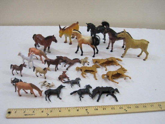 Lot of Plastic Horses from Bullyland and more, 1 lb 2 oz