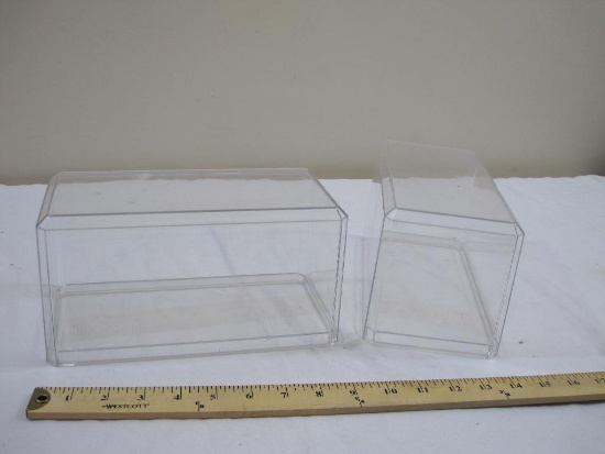 2 Plastic Display Cases for Model Cars, 4.5" x 9" x 5", 1 lb 8 oz