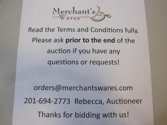 Please read our terms and conditions fully and ask before bidding if you have any questions! Free