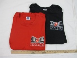 Two XL Rolling Stones Local Crew Tour 05/06 A Bigger Bang T-Shirts, 2005 RST, Black is Gildan, Red