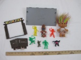 Lot of Misc Toys including plastic indians, a troll and more, 5 oz