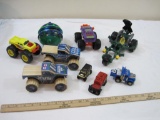 Lot of Toy Cars and Trucks including Strottman Wood Monster Trucks, Soma Ltd Int, and more, 3 lbs 7