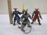 Lot of Warriors of Virtue Action Figures, 1996 IJL Crea/LBIA, including Yun, Chi, and Yee, 1 lb 3 oz