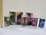 Set of 4 Star Trek Drinking Glasses, 2008 Paramount Pictures including Captain Kirk (no box), Spock,