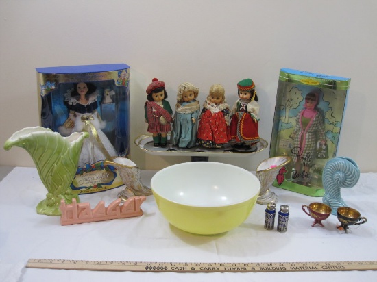 Vintage Dolls, Corningware, Pyrex, Haeger & More