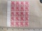 One block of 20 1928 Valley Forge 2-cent US Stamps, #645