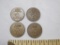 Lot of 4 Denmark 5 Ore Coins 1963, 1964, 1969, and 1970, 24 g