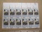 One block of 12 15-cent Organized Labor Proud and Free US Stamps, #1831