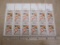 One block of 12 1975 Christmas US Stamps, #1580