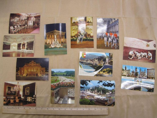 Twelve Austria postcards, including 8 Vienna and 4 Salzburg, 2 oz