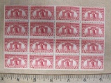 One block of 16 1926 Sesquicentennial Exposition 2-cent US Stamps, #627