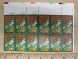 One block of 12 On the First Day of Christmas 8-cent US Stamps, #1445