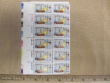 One block of 12 13-cent Chemistry US Stamps, #1685