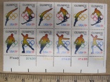 One block of 12 13-cent 1976 Olympics US Stamps, #s1695-1698