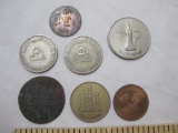 Lot of Foreign Coins from Middle East including United Arab Emirates 1973 50 fils, 1973 1 Dirham,