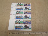 One block of 12 15-cent Olympics 1980 US Stamps, #s1791-1794
