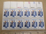 One block of 12 15-cent George M. Cohan Yankee Doodle Dandy Performing Arts US Stamps, #1756