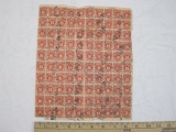 Full sheet of Cancelled 1931 10 cent Postage Due Stamps #J84, see pictures for details