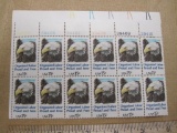 One block of 12 15-cent Organized Labor Proud and Free US Stamps, #1831