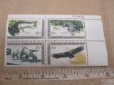 One block of four 8-cent Wildlife Conservation US Stamps, #1427-1430