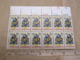 One block of 12 8-cent Christmas US Stamps, #1508
