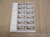 One block of 12 10-cent Currier and Ives Christmas US Stamps, #1551