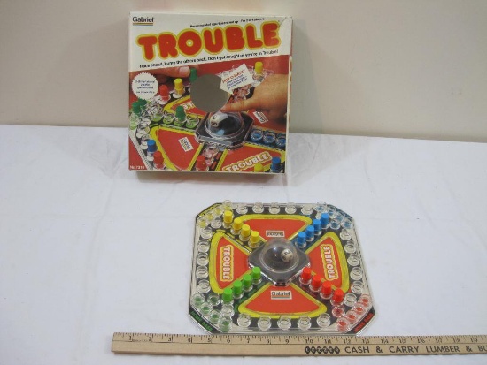 Vintage Trouble Pop-O-Matic Game, 1977 Gabriel, includes all pieces, in original box, 1 lb