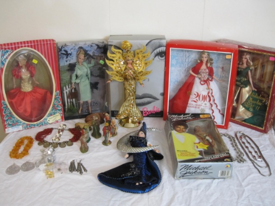 Barbies, Collectible Dolls, Jewelry and More