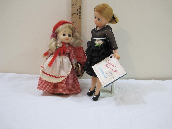 Madame Alexander Portrettes Babette doll with stand and an unmarked Little Red Riding Hood doll with