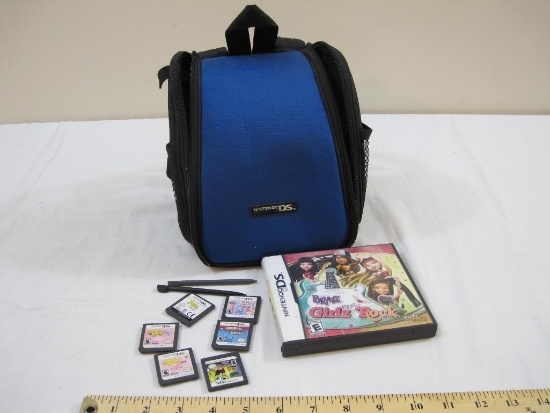 Nintendo DS Carrying Case and Games including Bratz Girlz Really Rock, Dora Saves the Mermaid, My