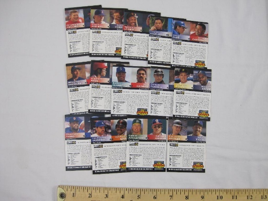 Lot of 1994 Upper Deck Collector's Choice Scratch-Off Baseball Cards, includes 14 of 15 cards in