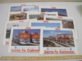 10 Santa Fe Train Calendars from McMillan Publications from 1991-2000, 5 lbs 3 oz