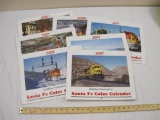 7 Santa Fe Train Calendars from McMillan Publications from 2001-2007, 3 lbs 8 oz
