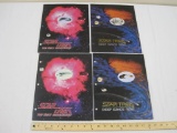 Lot of 4 Star Trek Pocket Folders with Star Trek posters, booklets, and more, 1 lb 4 oz