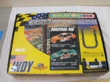 Scalextric USA T1 Slot Car Indy Track Set, Advanced Track System in original box, 10 lbs