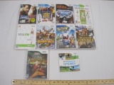 Lot of 10 Wii Games including Shaun White, Cabela's, Wii Fit and more, 2 lb 10 oz