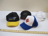 Lot of 4 Hats including Brother Jordan F1 (one size, cotton), Grand Prix Tours (Hit Wear, One Size